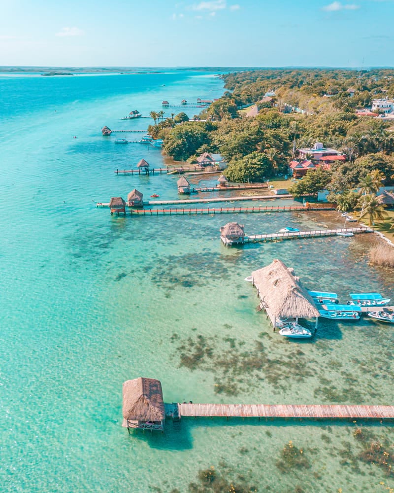 bacalar lake cenote in quintana roo mexico