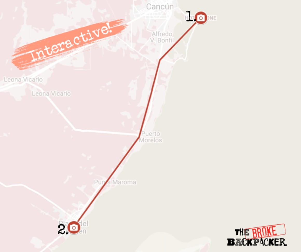 Cancun Day 3 Itinerary Map