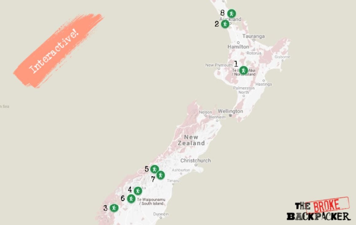Maps - Best Hikes in New Zealand