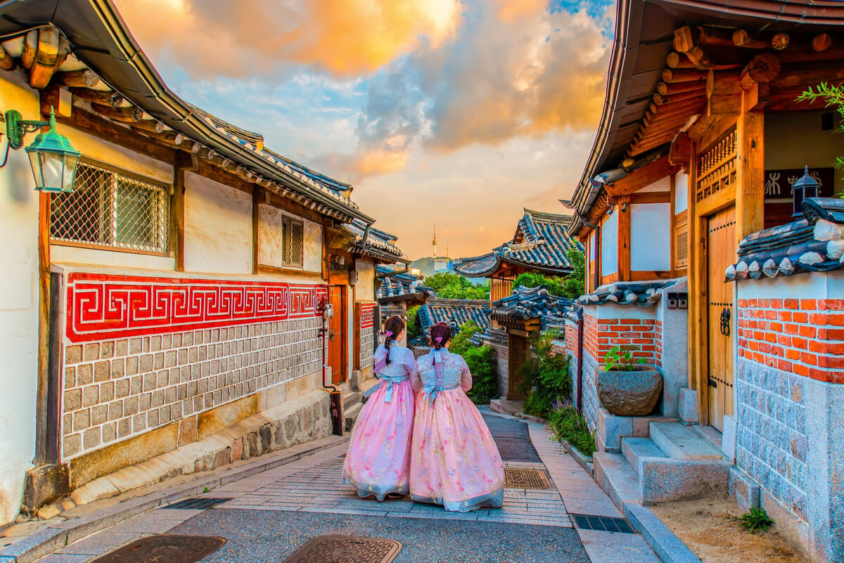 Bukchon Hanok Village in Seoul - popular place to visit in South Korea  for tourists