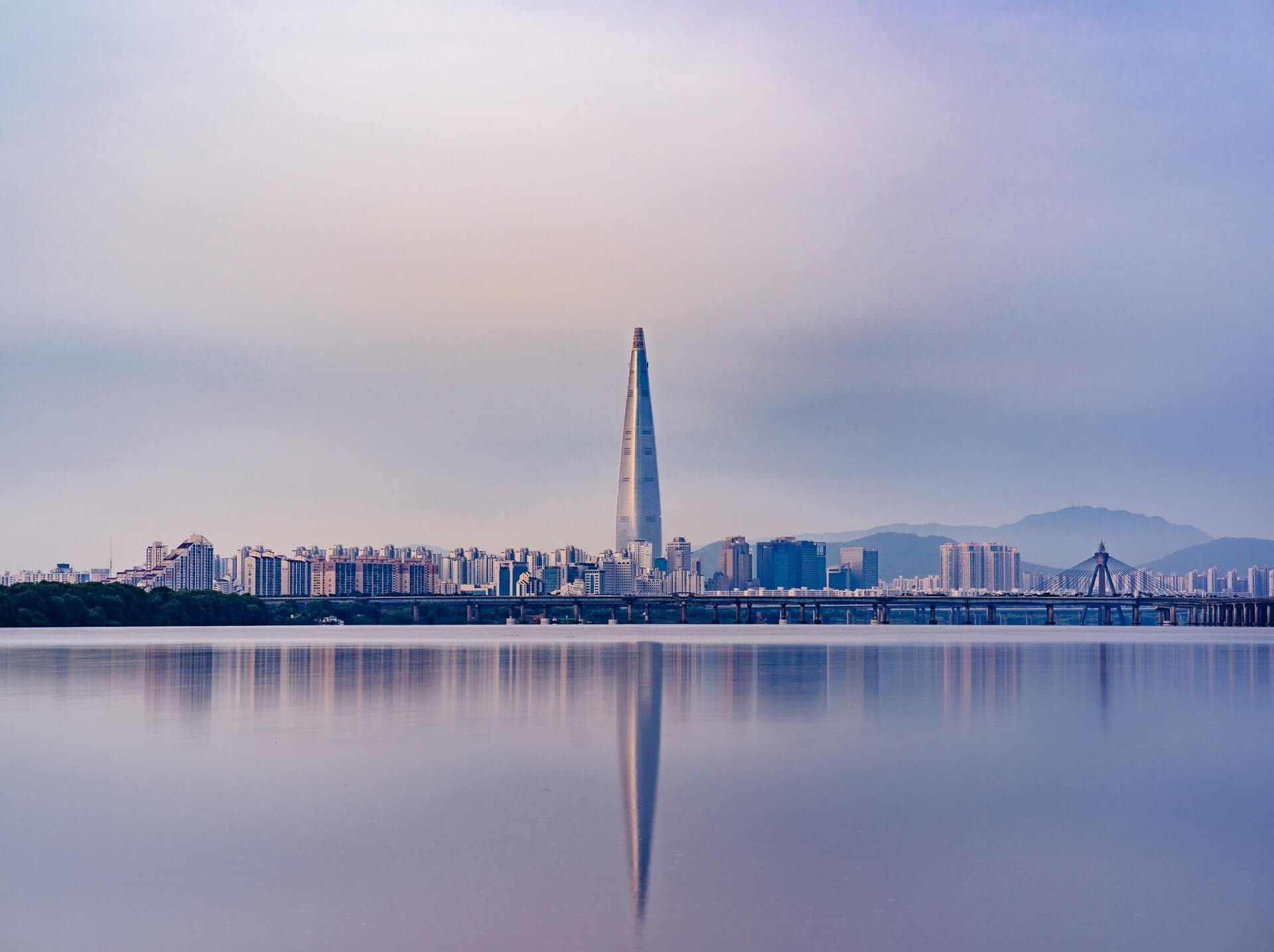 The city skyline of Seoul - major tourist place for working backpackers in South Korea