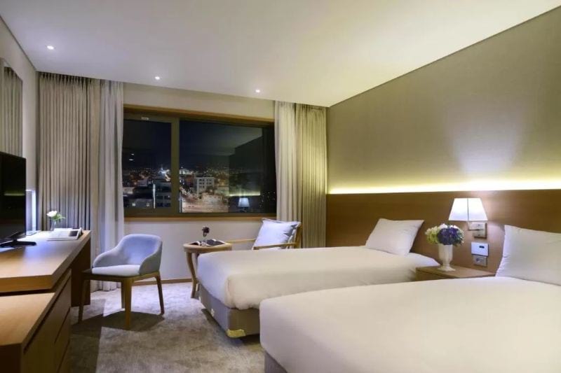 modern spacious double room in Astar Hotel Jeju Island