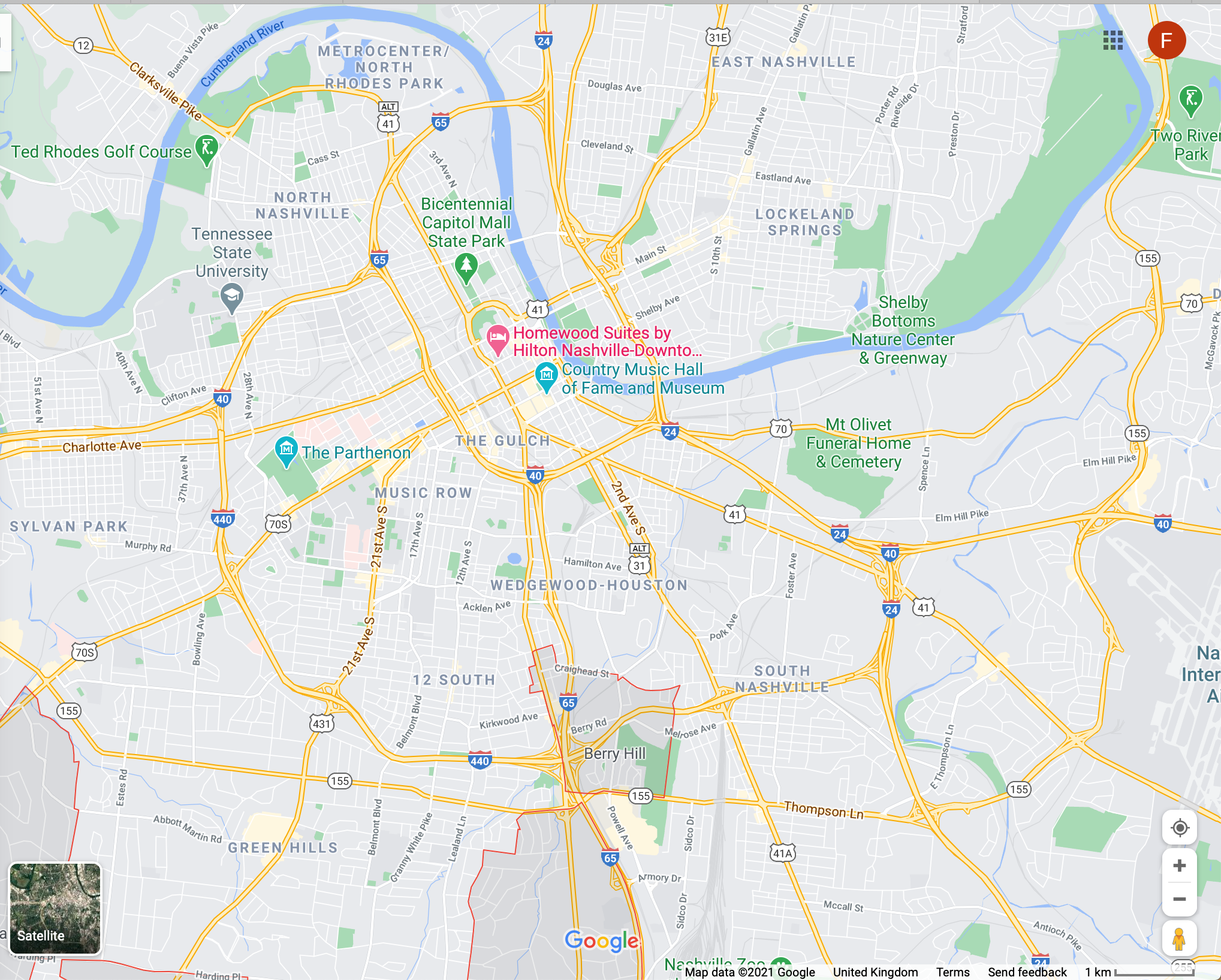Nashville Map