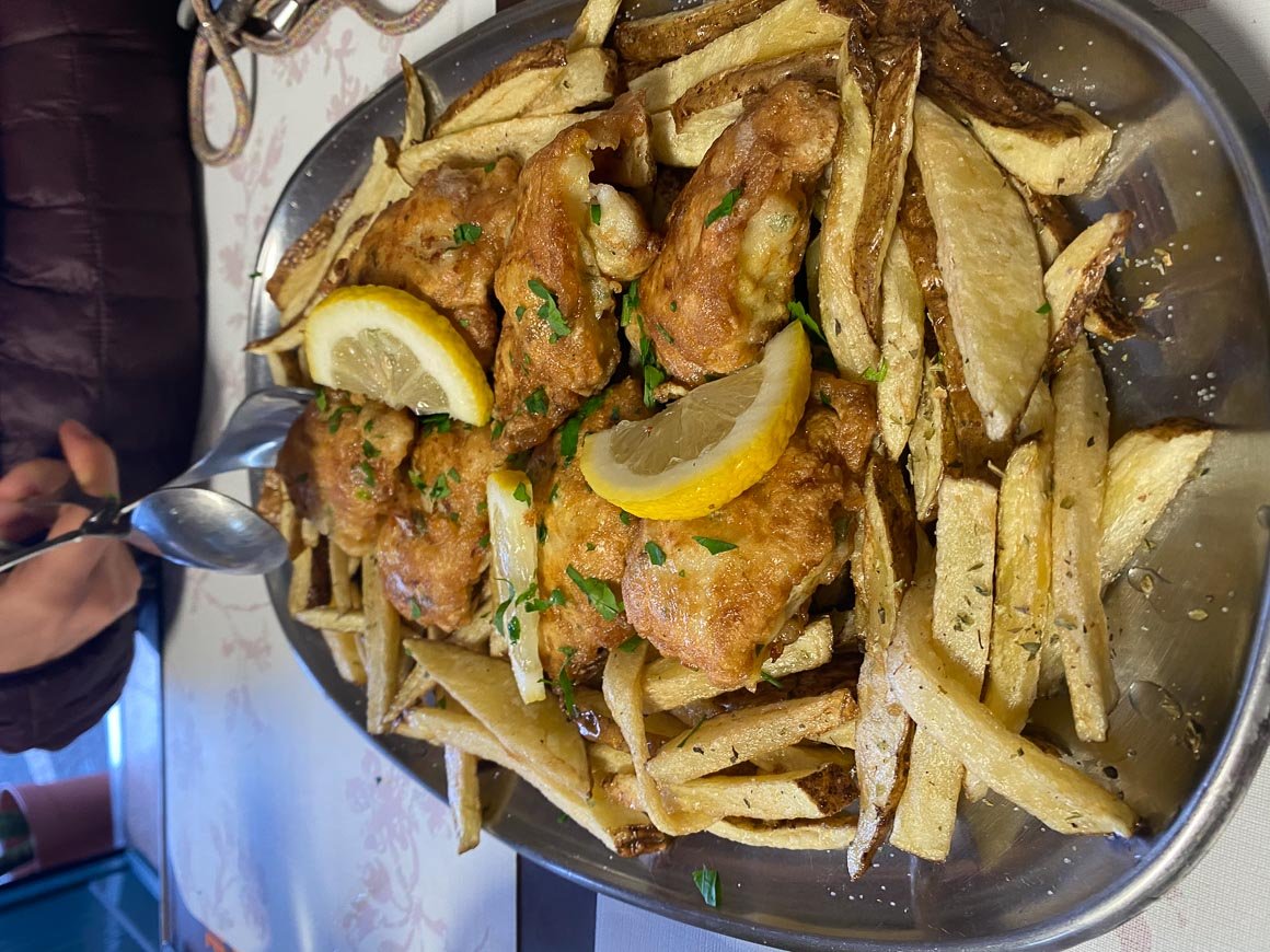 fish and chips in madeira, portugal