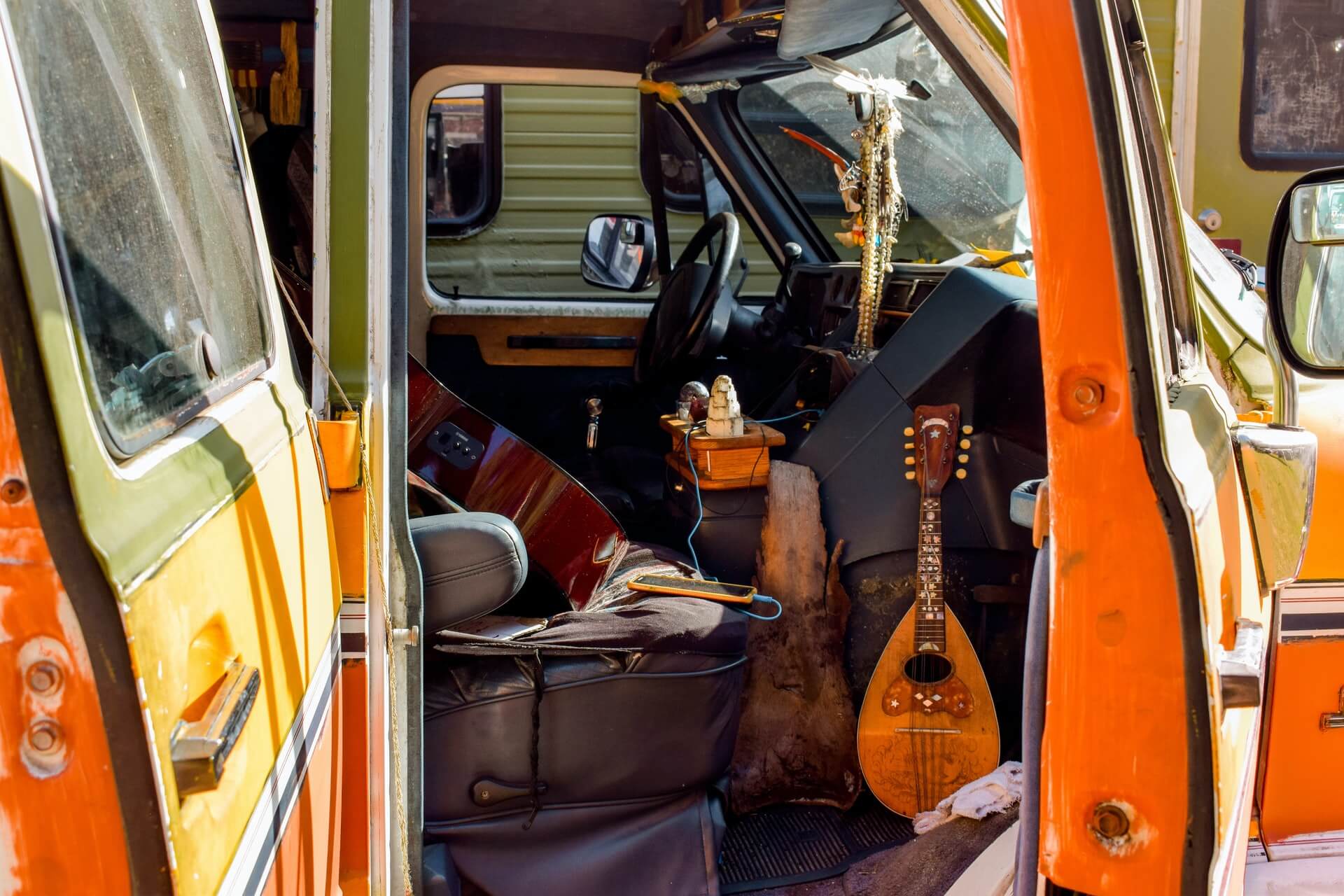 A packed motorhome filled with my favourite essential item for RV camping - instruments