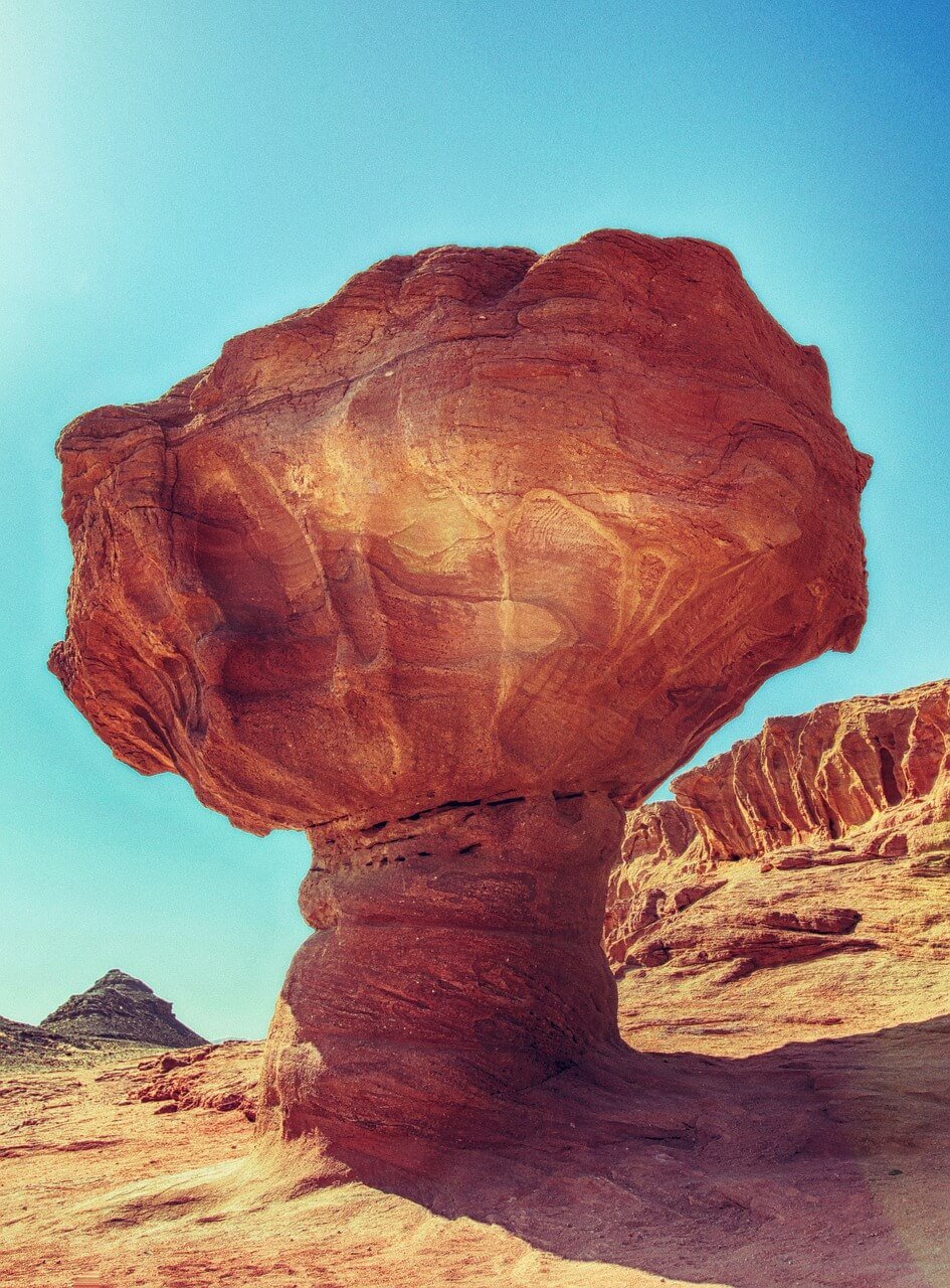 A sandstone formation in Timna Park - popular outdoor destination in Southern Israel