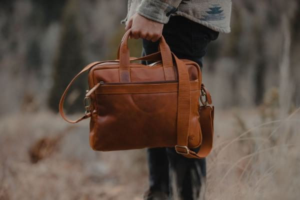 Kodiak Katmai Laptop Case, leather bag.