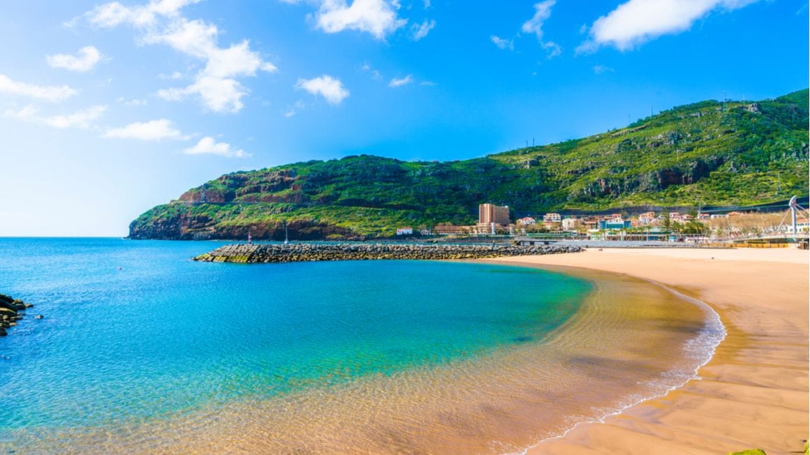 vibrant beach in Machico Madeira, portugal