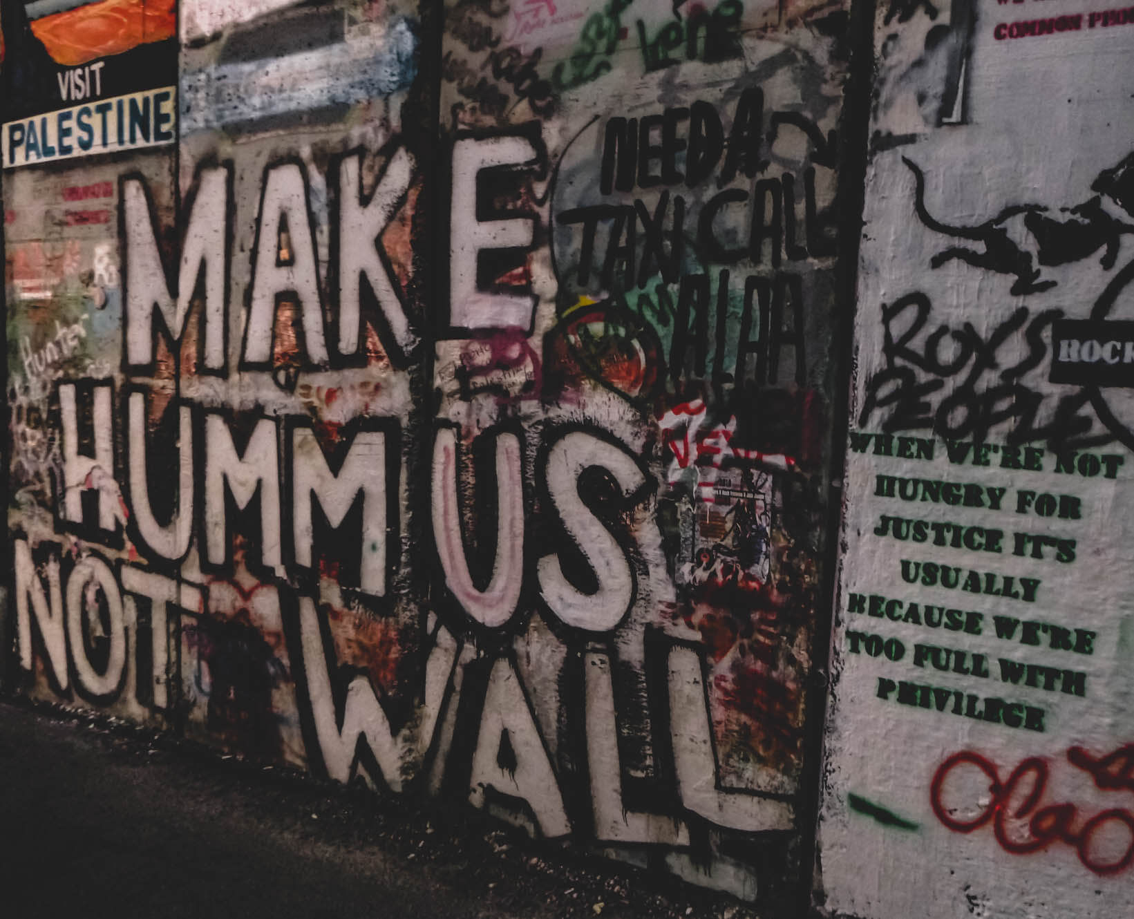 Street art on the wall at Bethlehem - popular tourist highlight in Palestine