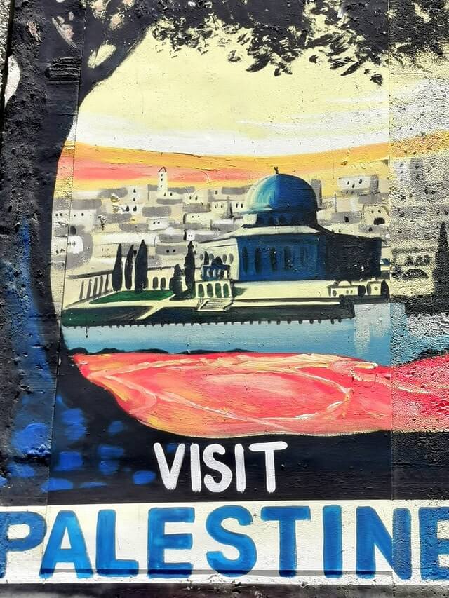 A 'Visit Palestine' poster seen throughout Israel and the West Bank as a protest