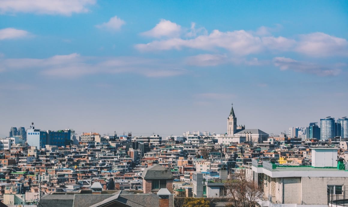 Itaewon skyline view of the city