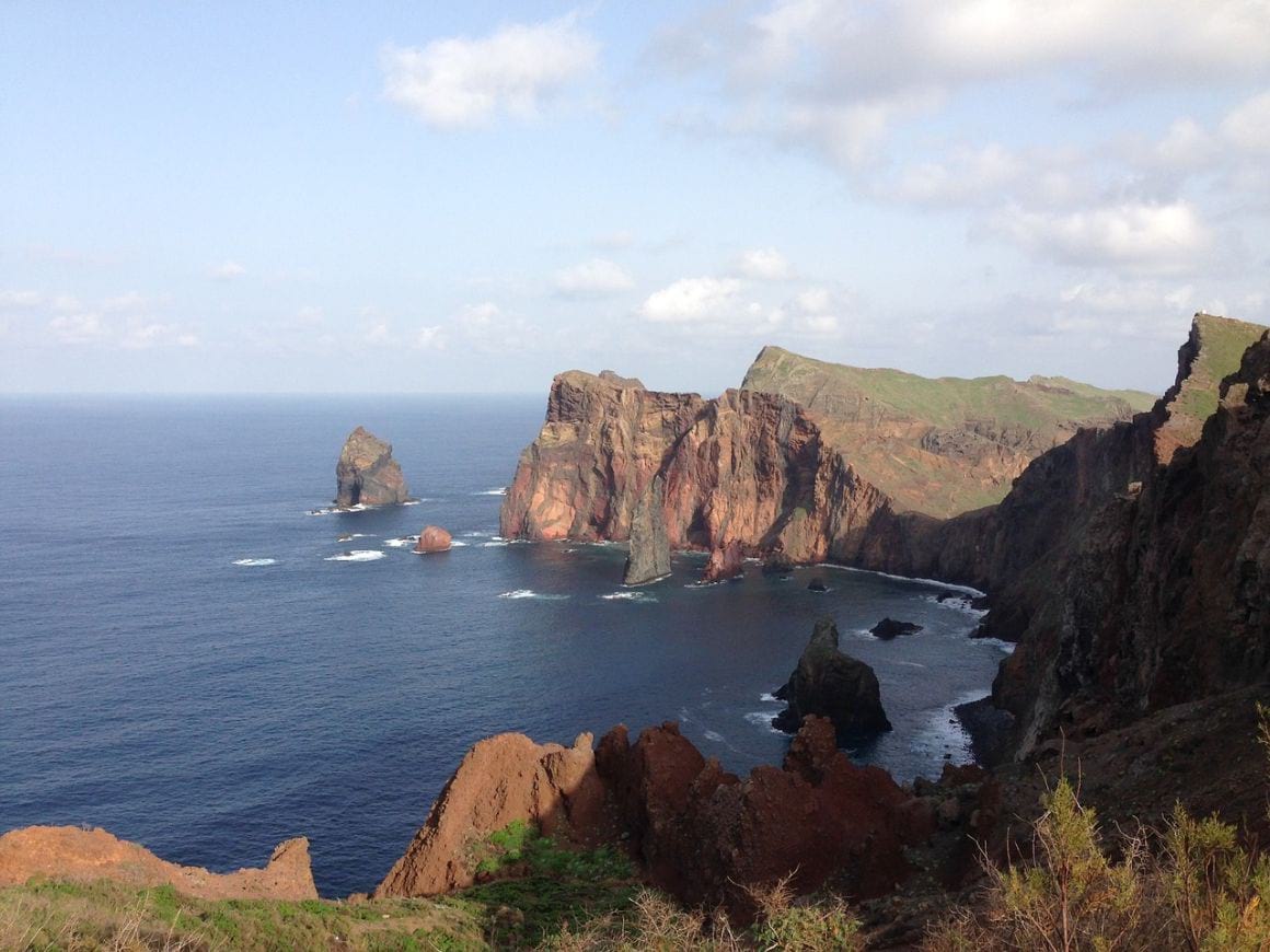 cliffs and coastline in Madeira Funchal Clip, Portugal