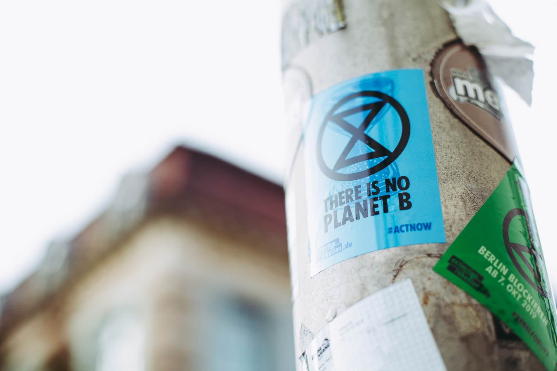 A "There Is No Planet B" sign at a political demonstration in Germany