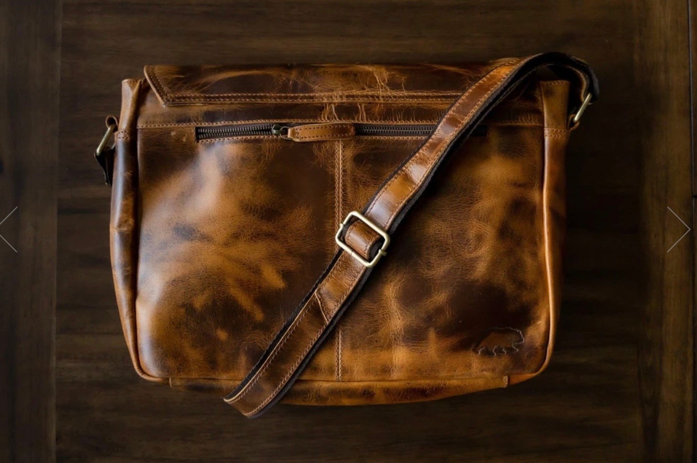 leather messenger bag brown