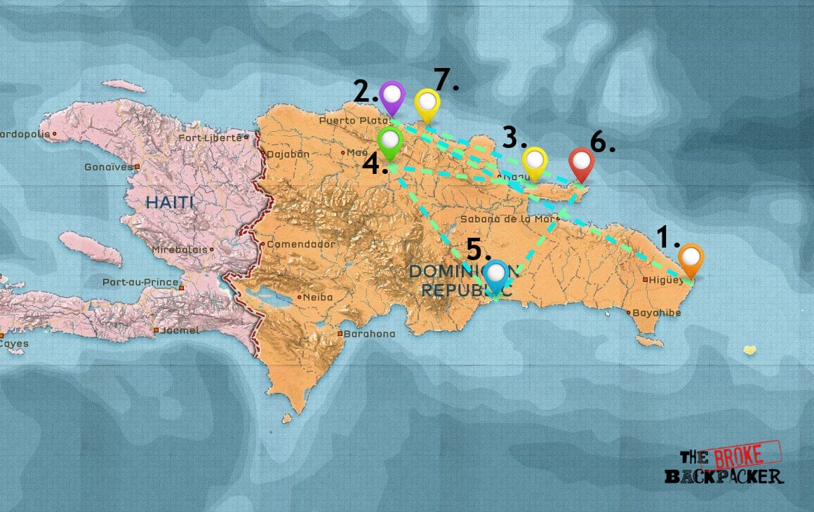 Where to Stay in Dominican Republic Map