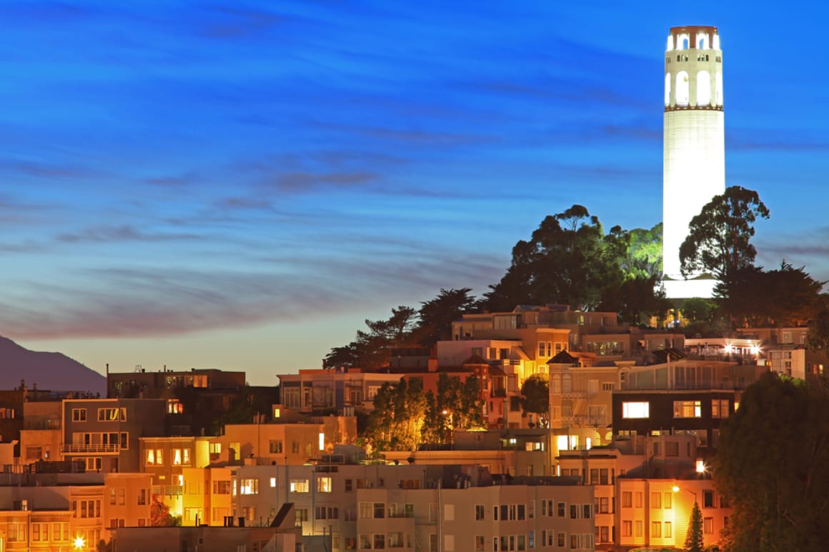 See Beautiful Views of the City Skyline at the Top of Coit Tower