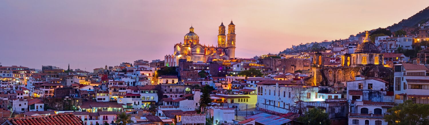 Panorama of Taxco in Mexico - digital nomad hotspot in Central America