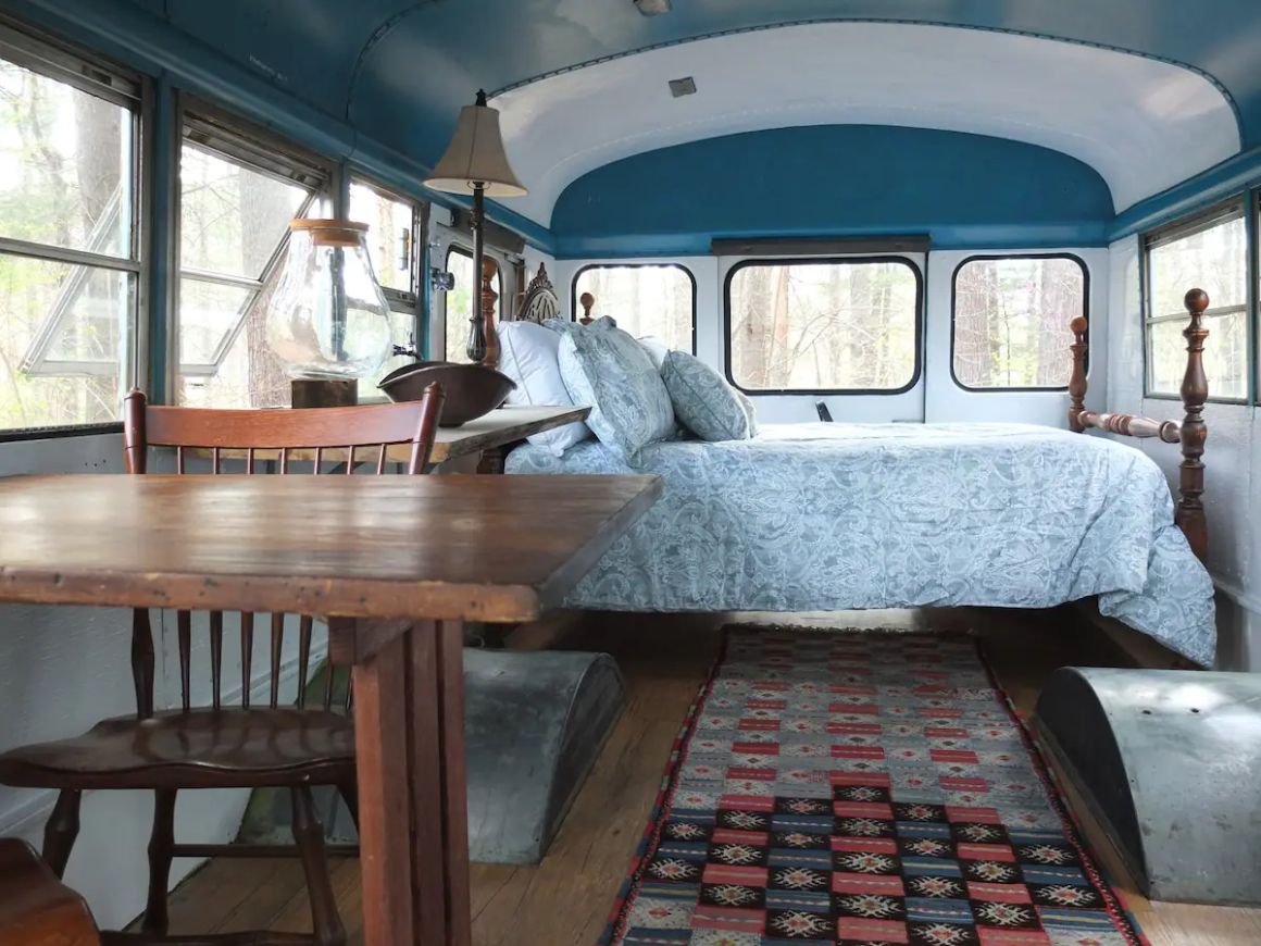 Romantic Bus in the Woods, North Carolina