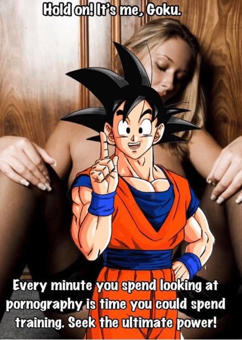 NoFap meme featuring Goku