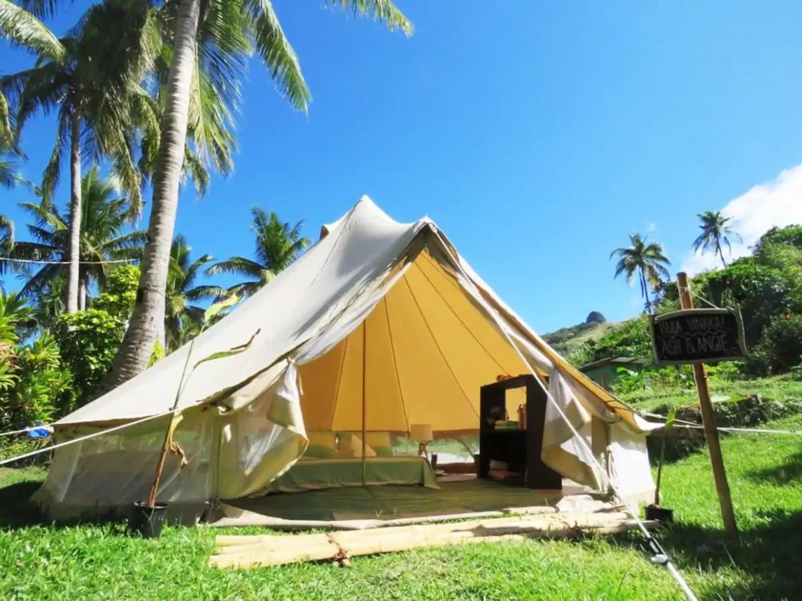 Ocean View Glamping Tent, best eco-resorts Fiji