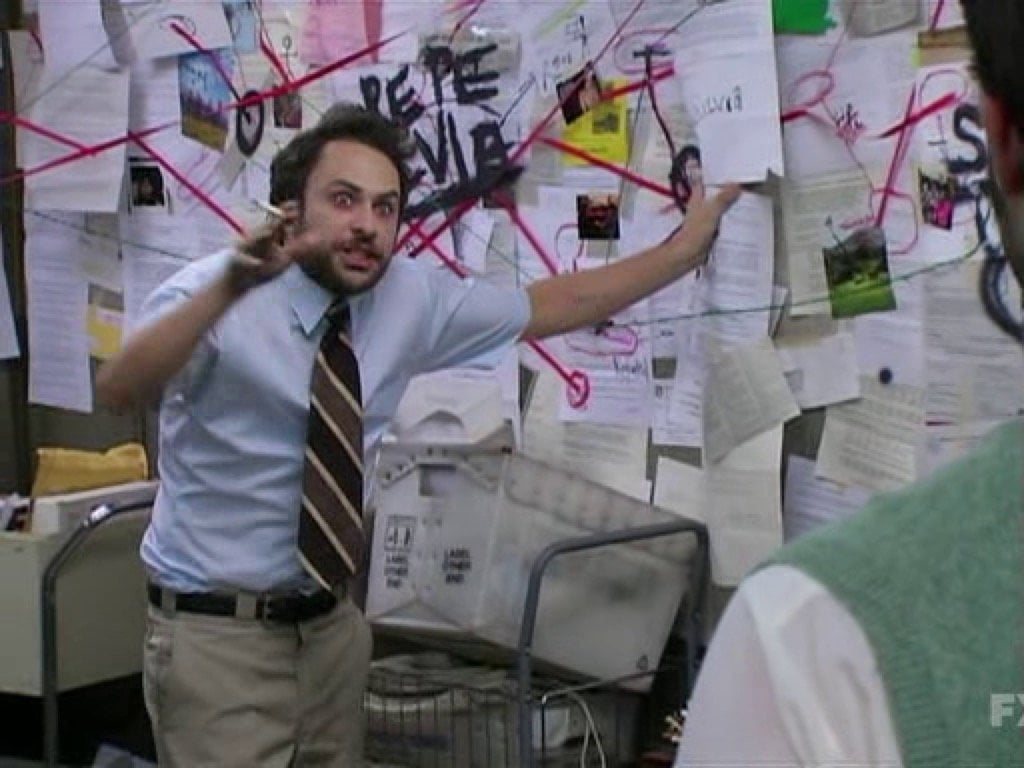 Charlie Day conspiracy meme