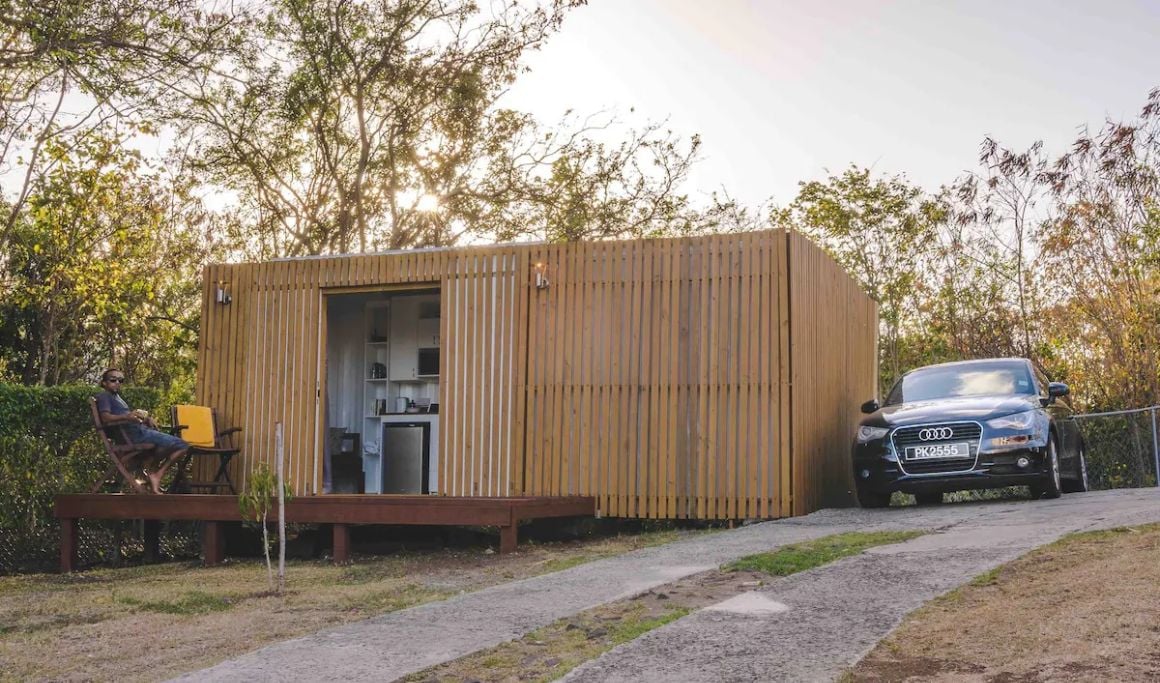 Tiny Home that Used to be a Shipping Container St Lucia