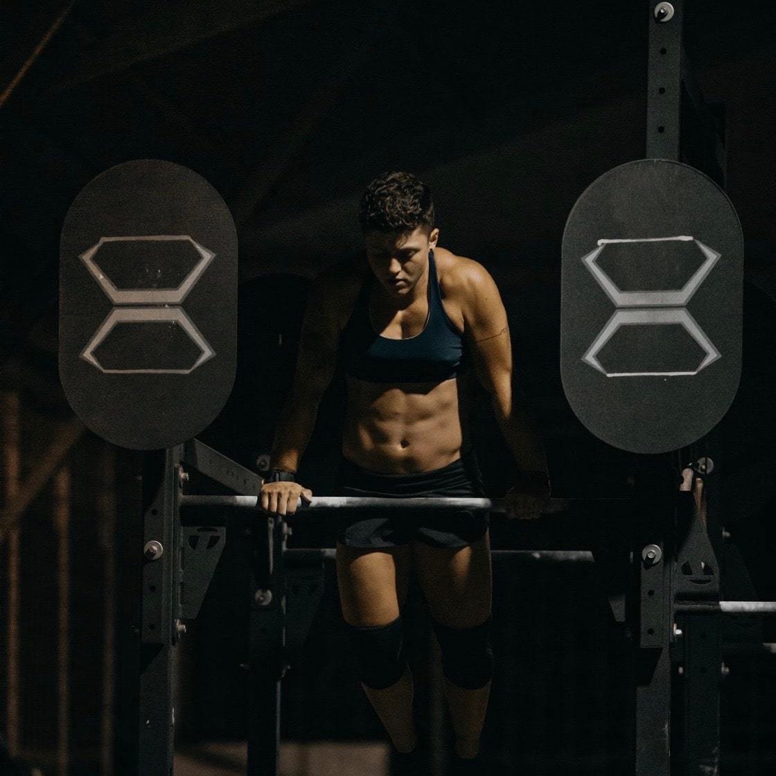 Lu working out in a gym in Bali