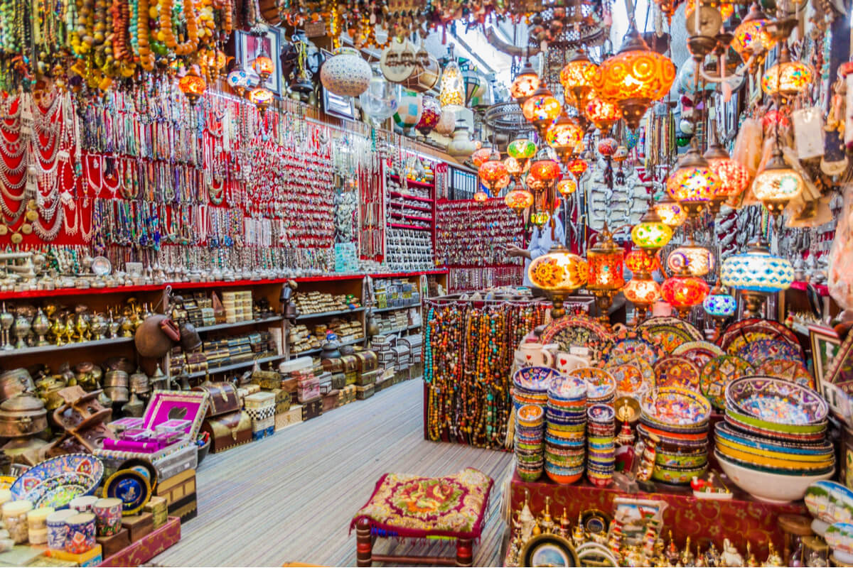 colorful place to shop at the muttrah souq in oman