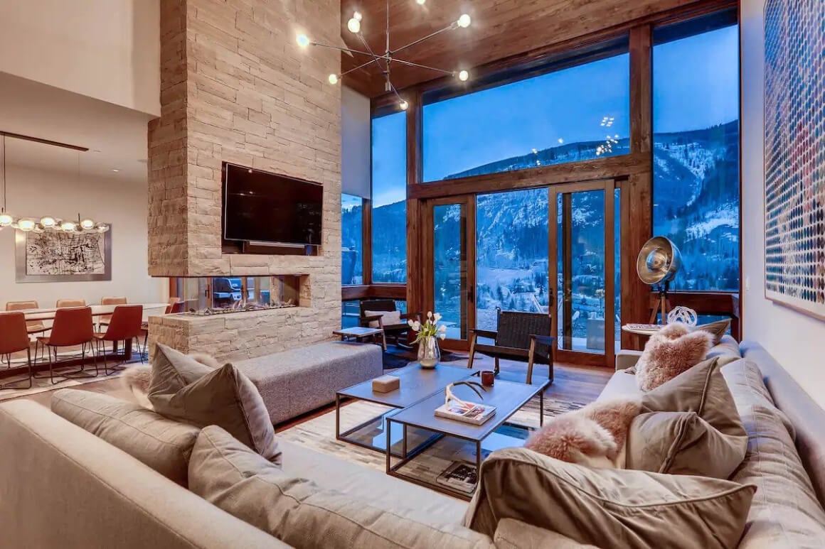 Glass Modern Mansion in Vail for 12