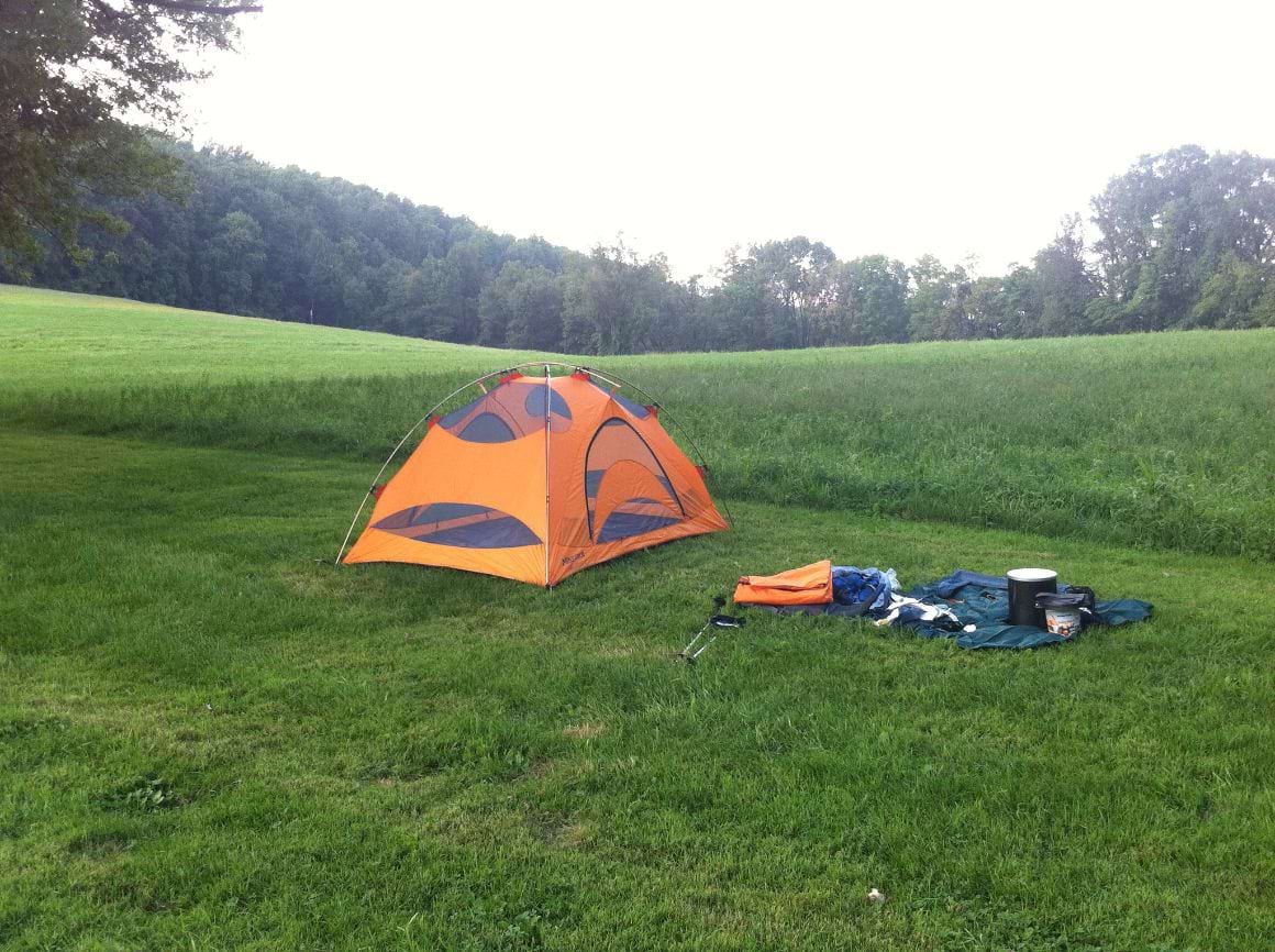 Marmot Limelight tent with back pack equipment