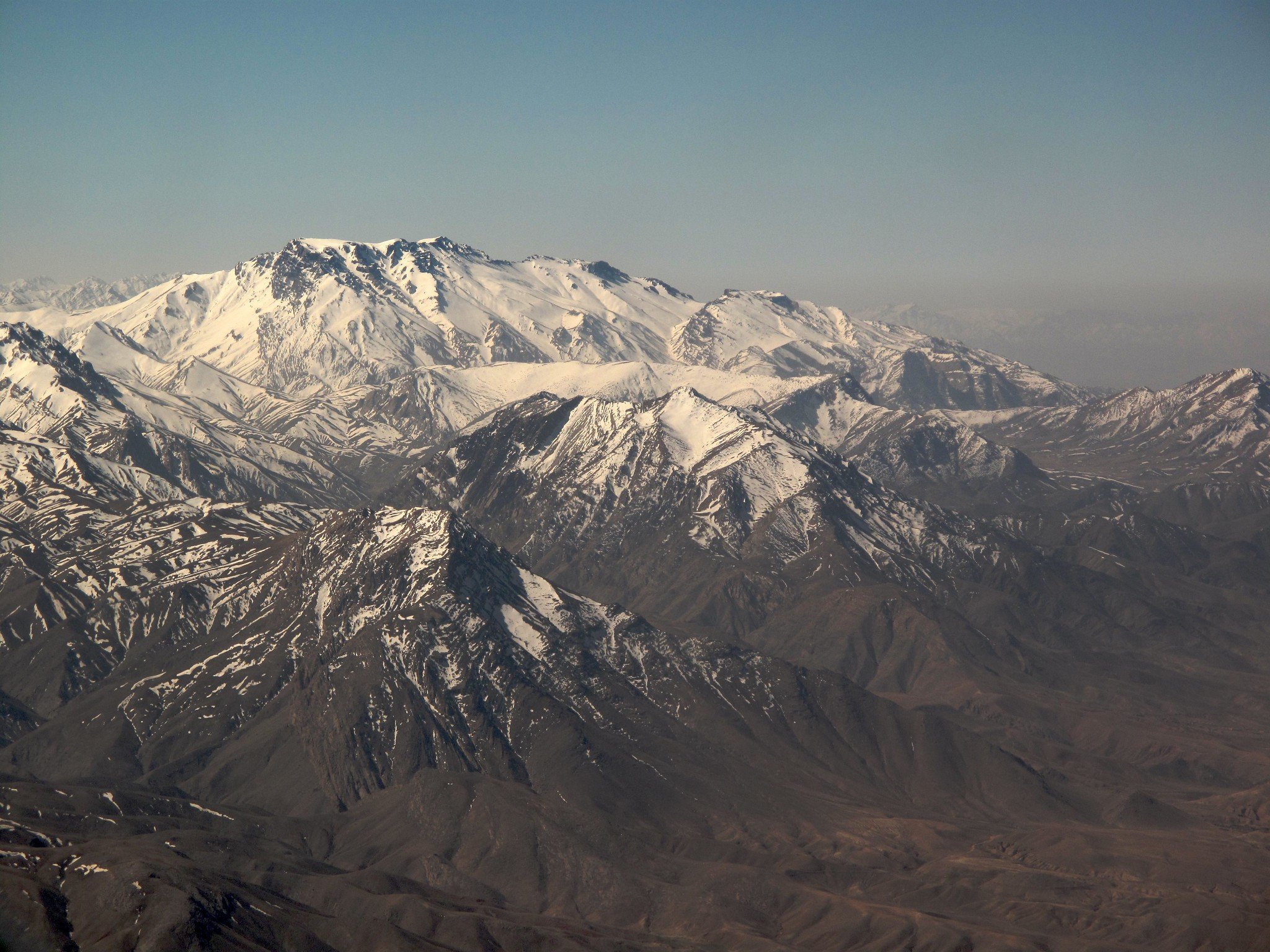 An aerial picture of the mountains of Afghanistan.