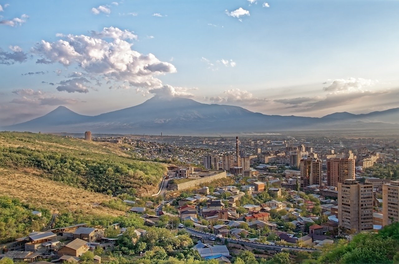 yerevan with mount ararat on the background