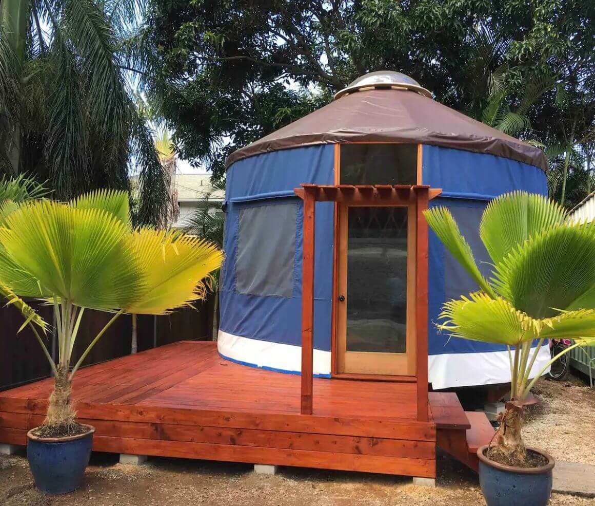 2 Sleeper Yurt by the Beach Oahu