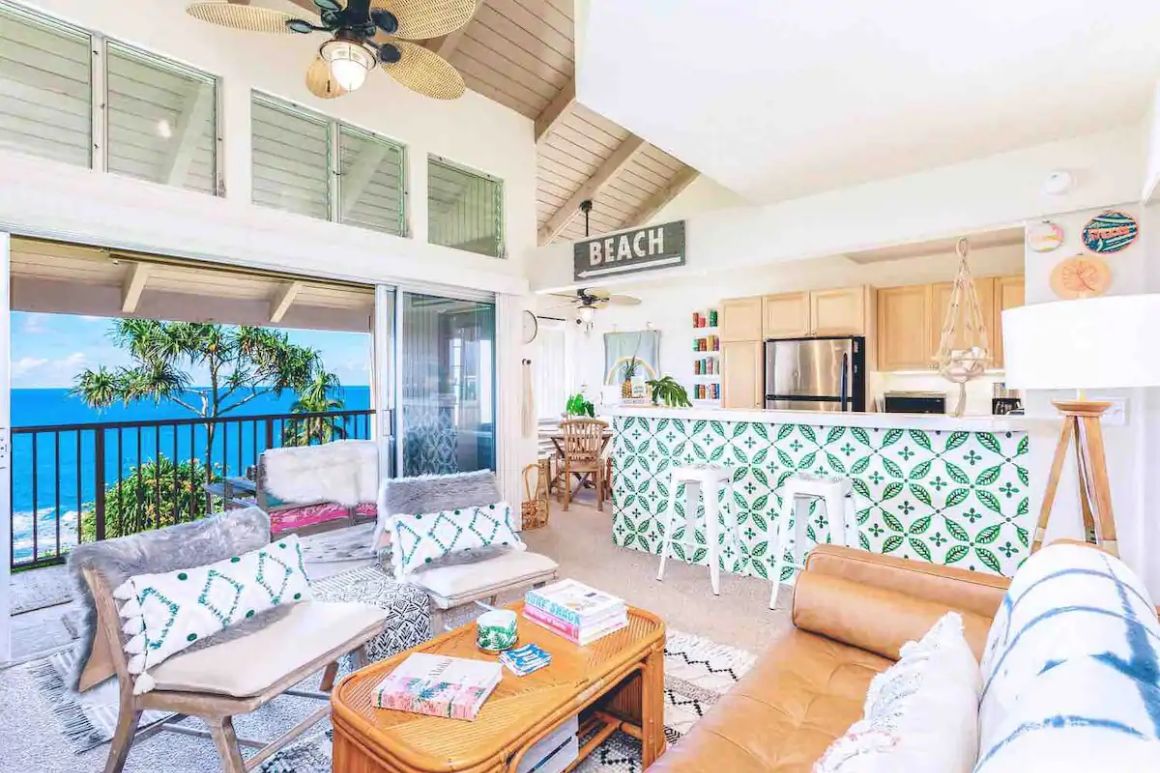 Boho Themed 2 Bed Condo Kauai