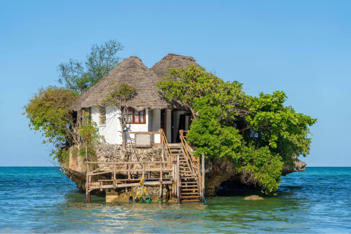 An island treehouse seen on the East Coast while staying in Zanzibar
