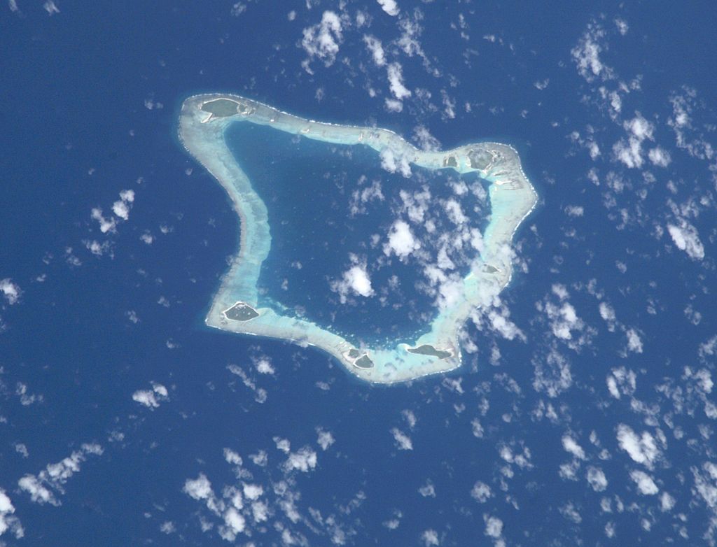 Palmerston Atoll from above. 