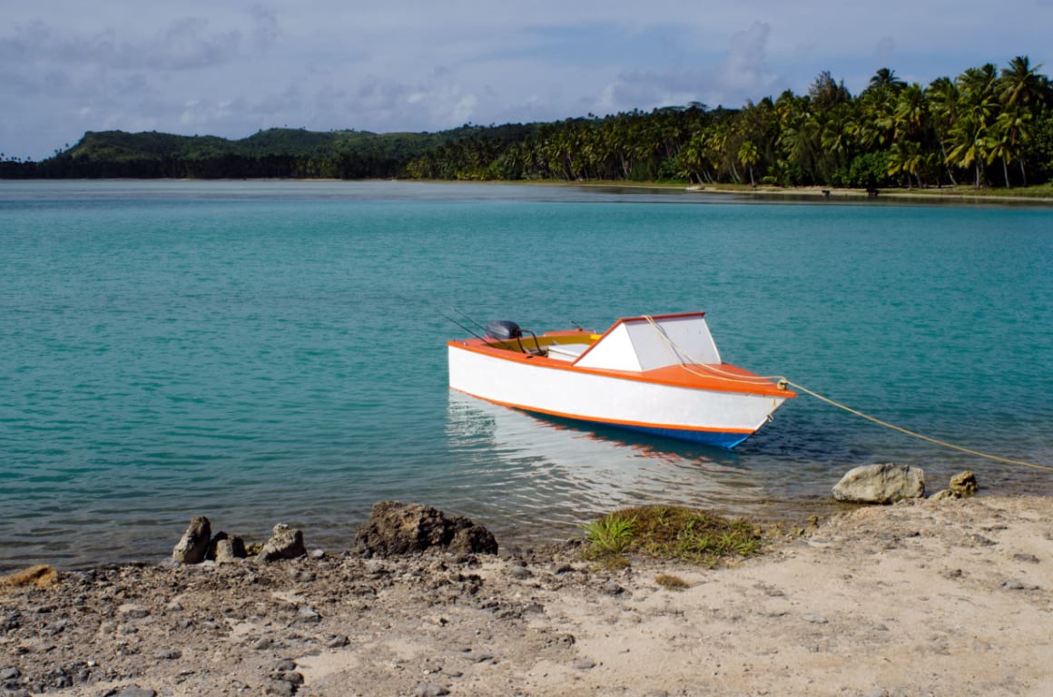 Fishing boat in Cook Islands