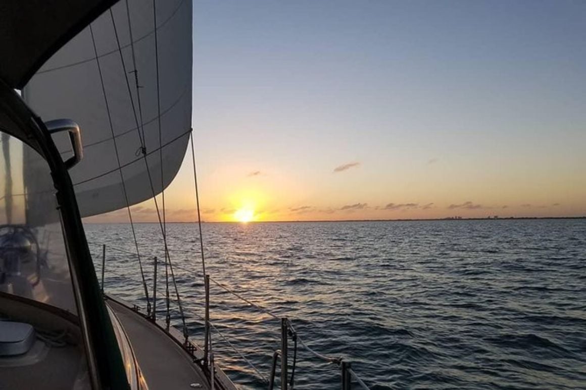 Three-Hour Private Sunset Sailboat Tour on Biscayne Bay Florida