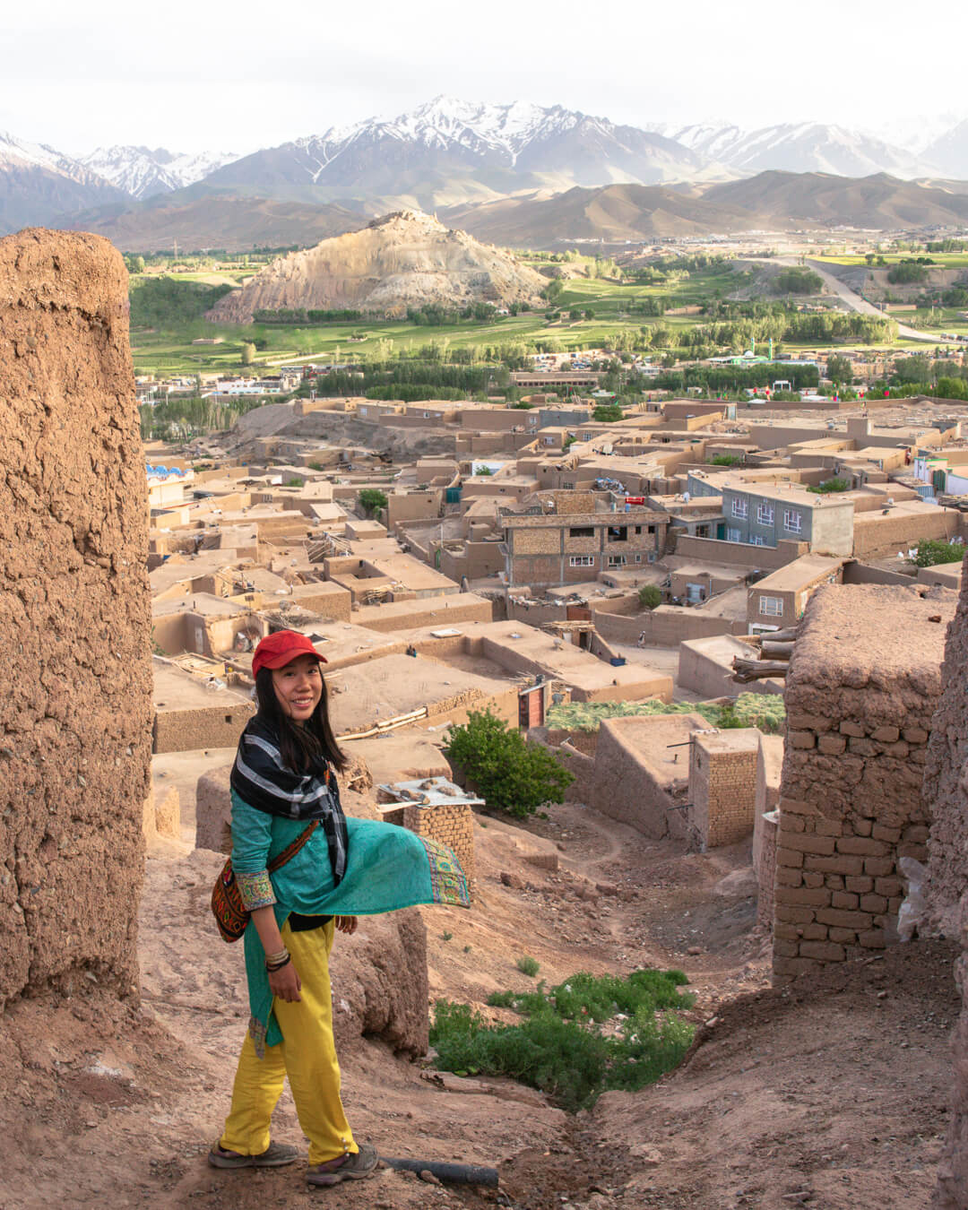 Marsha Jean, Afghanistan backpacker, in Bamiyan.