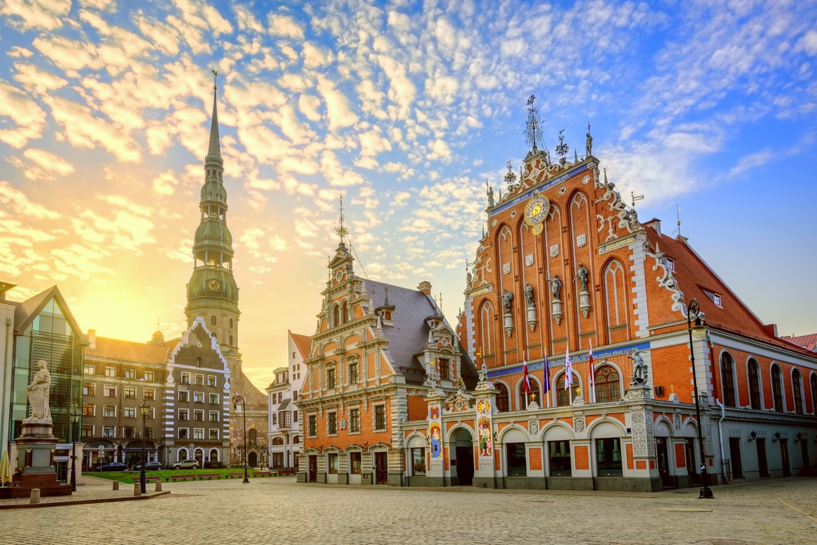 A clear day in Riga - a top city for gay travellers. 