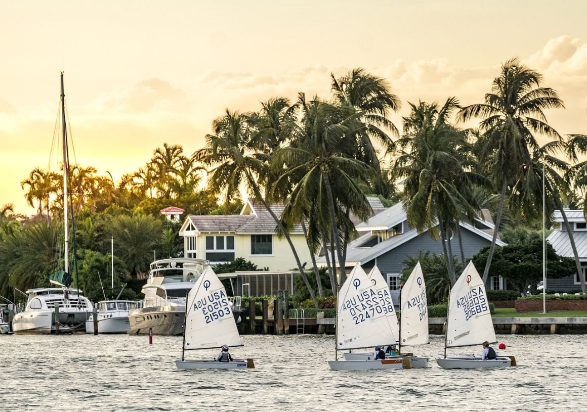 sailboats sunset Fort Lauderdale