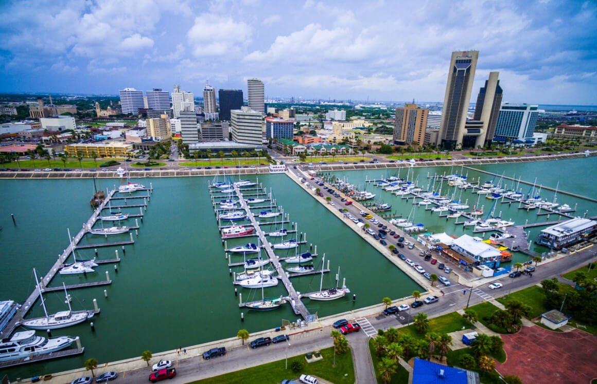 Corpus Christi bayfront Skyline