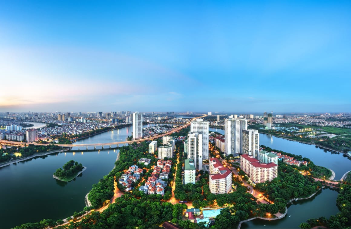 Hanoi cityscape vietnam