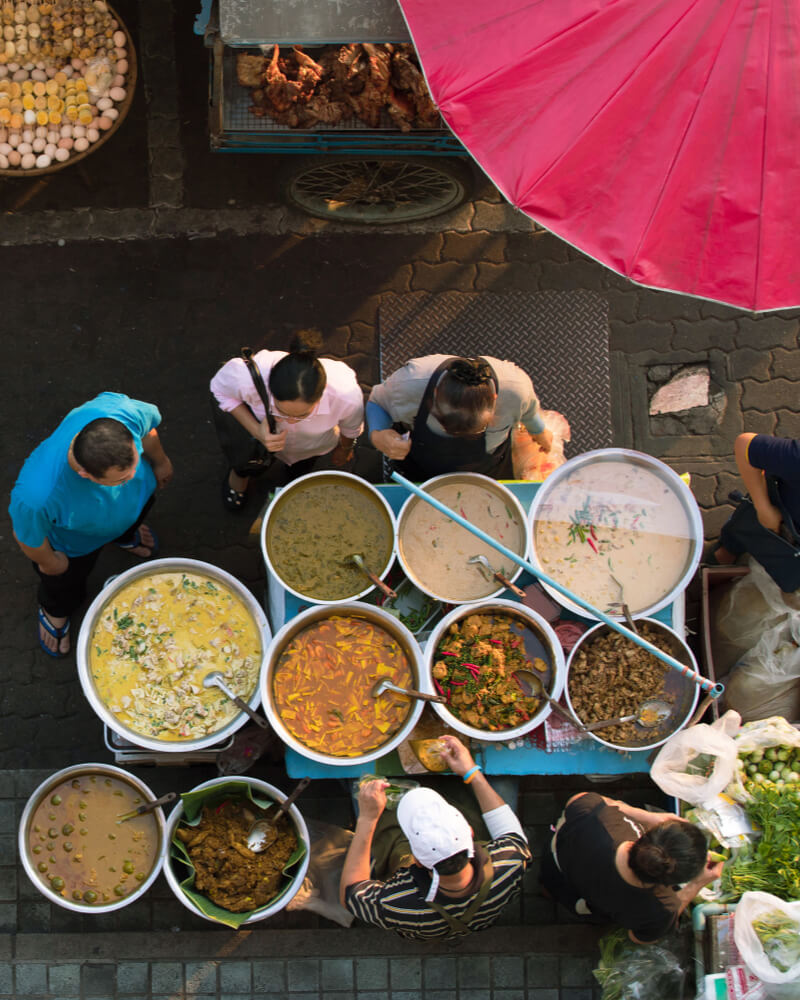 Street food market