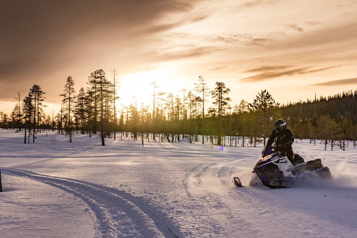 snowmobile in sweden