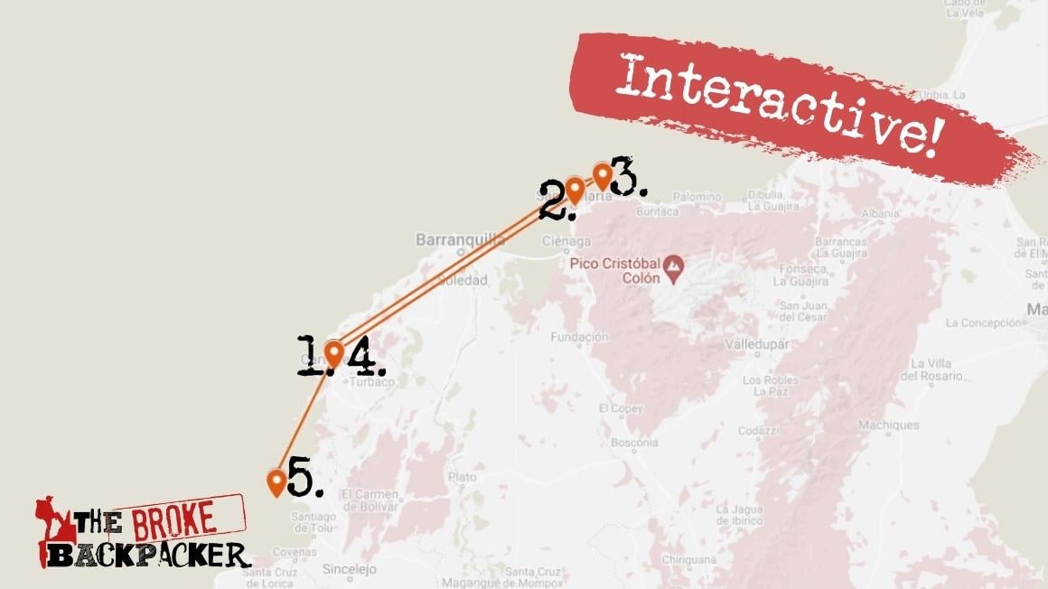 south america travel route 2 months