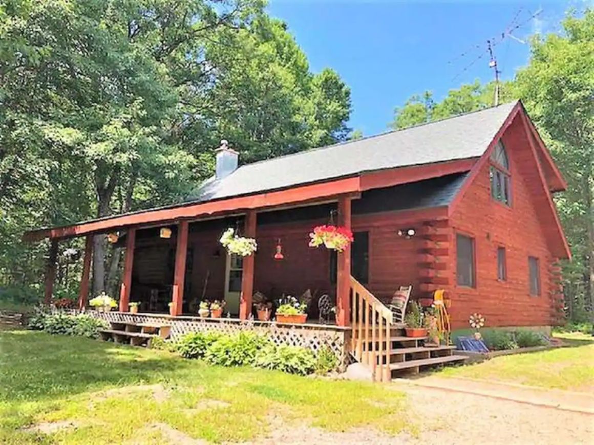 Log Cabin next to Chute Pond, Wisconsin