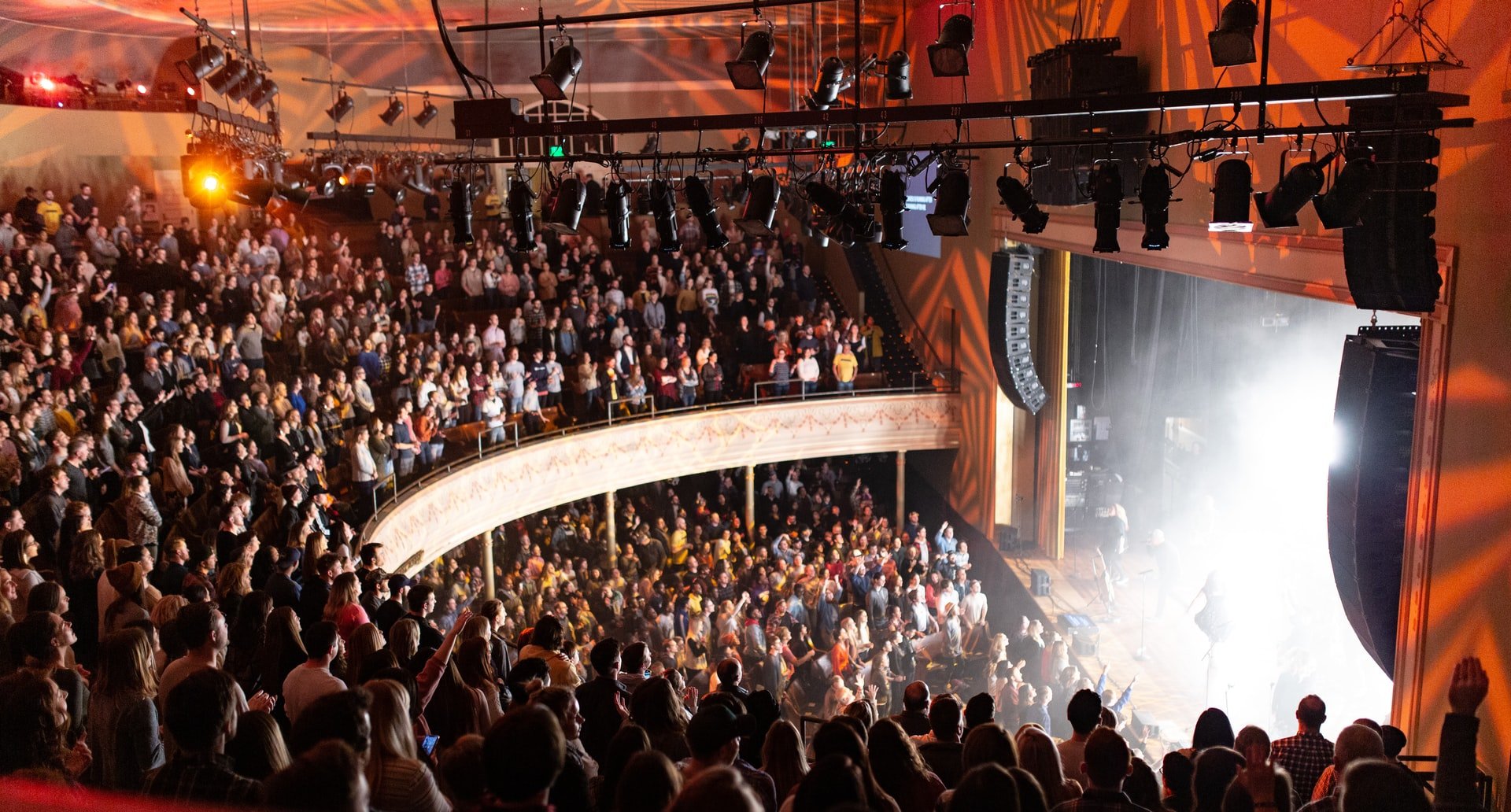 people at a concert in nashville taken from highest rows