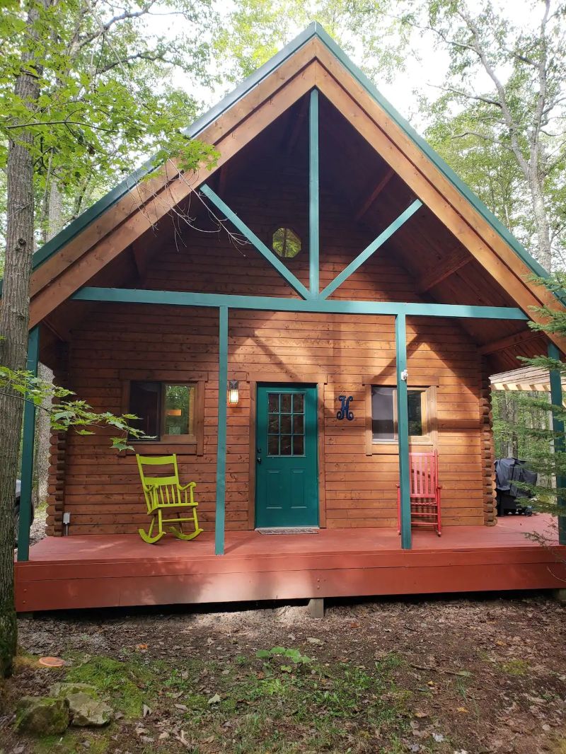 Log Cabin Surrounded by Trees, Maryland