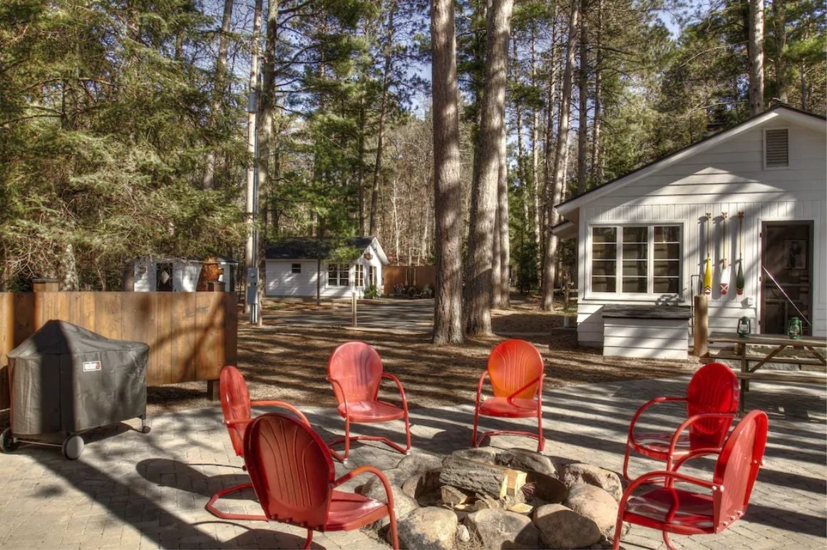 Vintage White Cabin on Lake O Brien, Minnesota